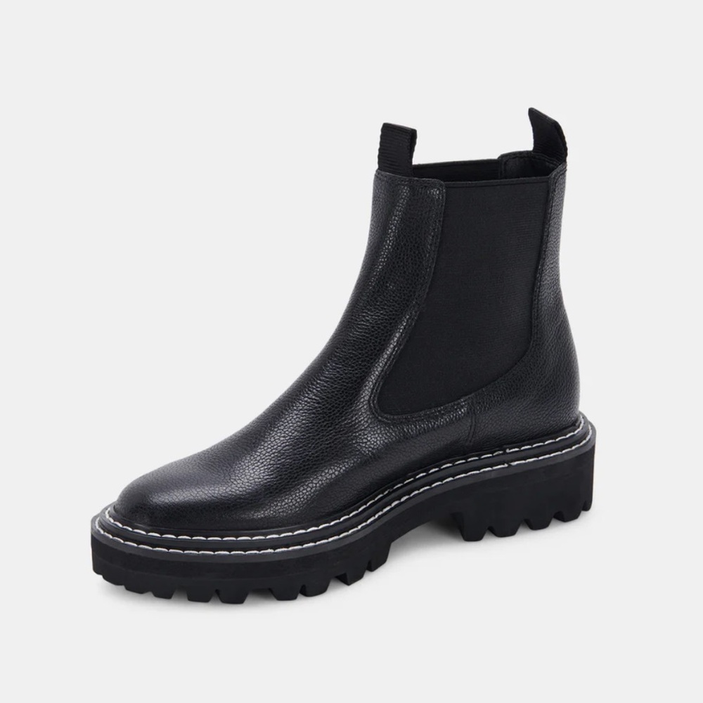 Dolce Vita Moana H2O Boots Black Leather, Size US 7.5